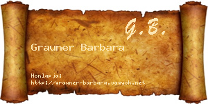 Grauner Barbara névjegykártya